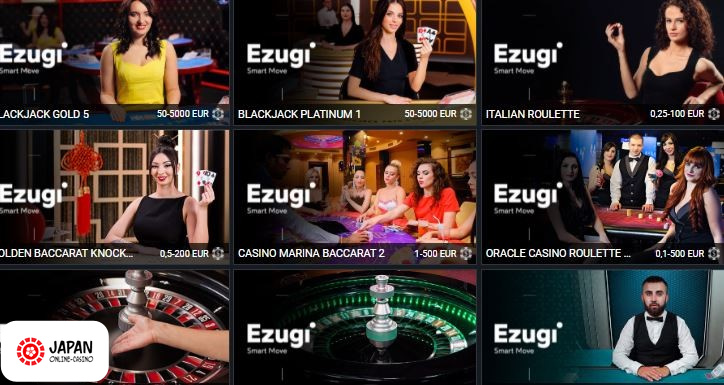 Ezugi live casino games