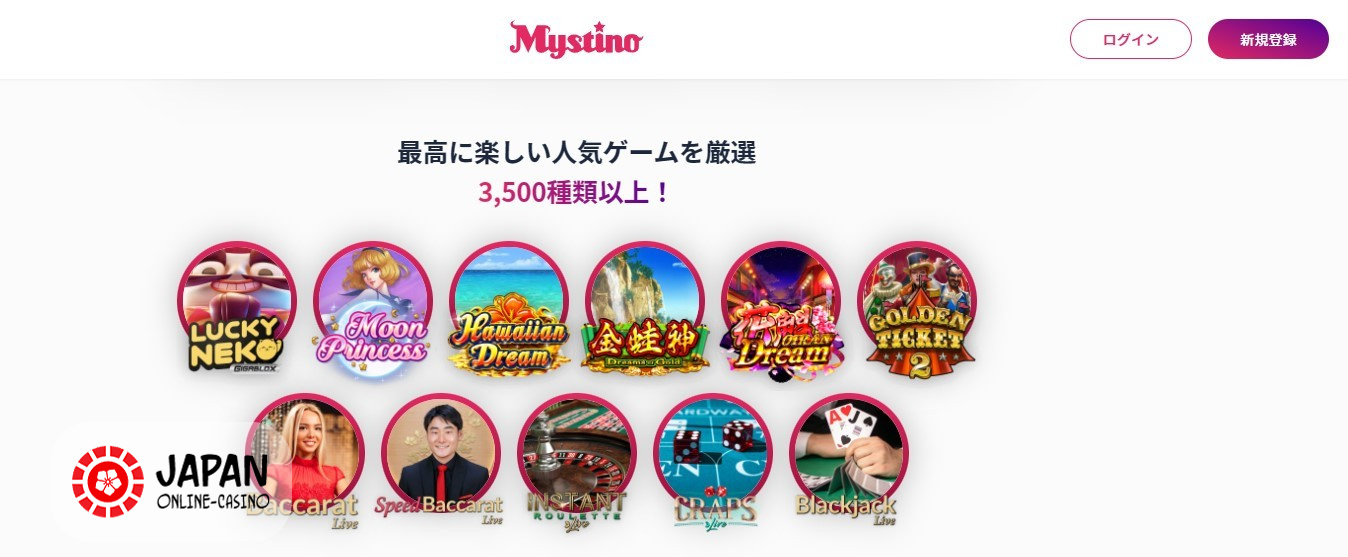 mystino casino games